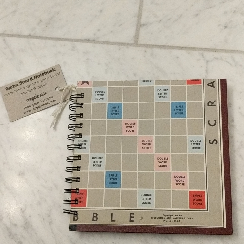 Real Scrabble gameboard journal nwt